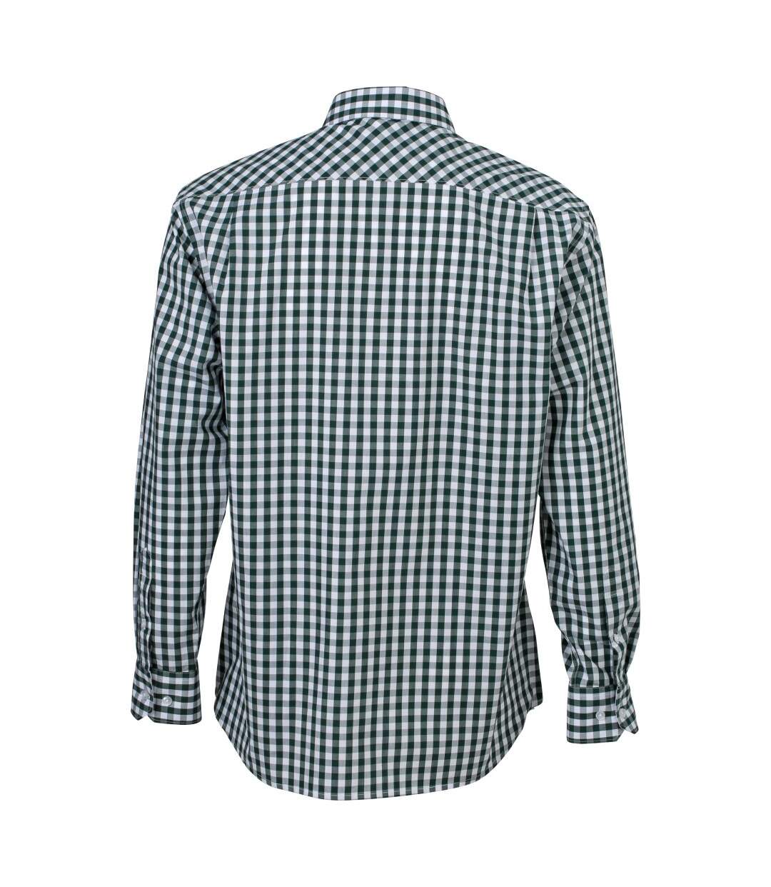 Chemise Motif/style À Carreaux Homme Vert Forêt Blanc James And Nicholson-2