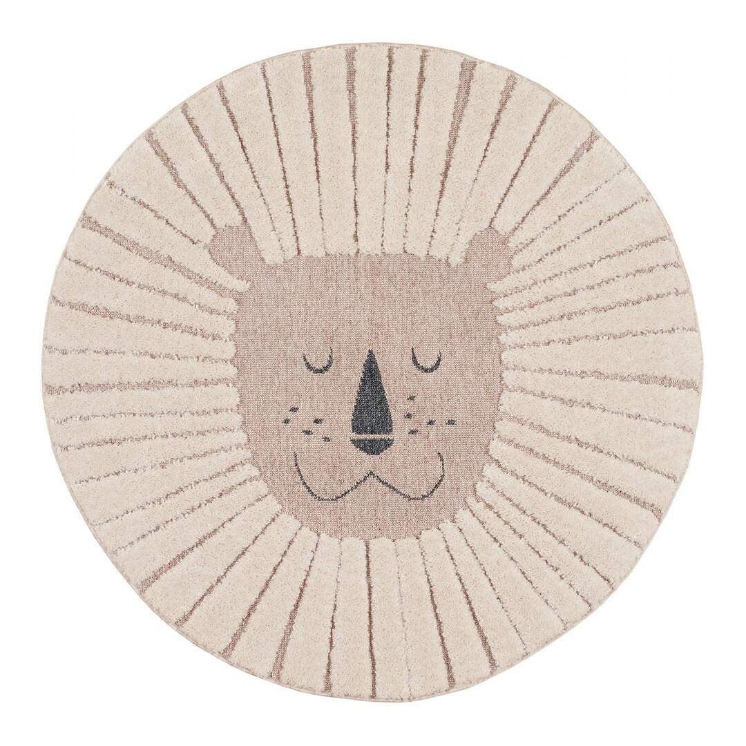 Tapis enfant tissé motif animaux LIONA-4