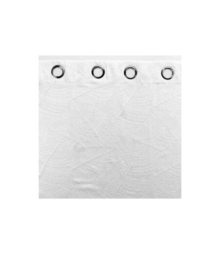 Rideau à Œillets Jacquard Floriss 140x280cm Blanc