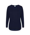 Comfy Co Womens/Ladies Gals Oversized Sweatshirt (Navy)