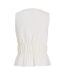 Womens/ladies Linen Front Tie Sleeveless Top Blanc De Blanc JJXX-3