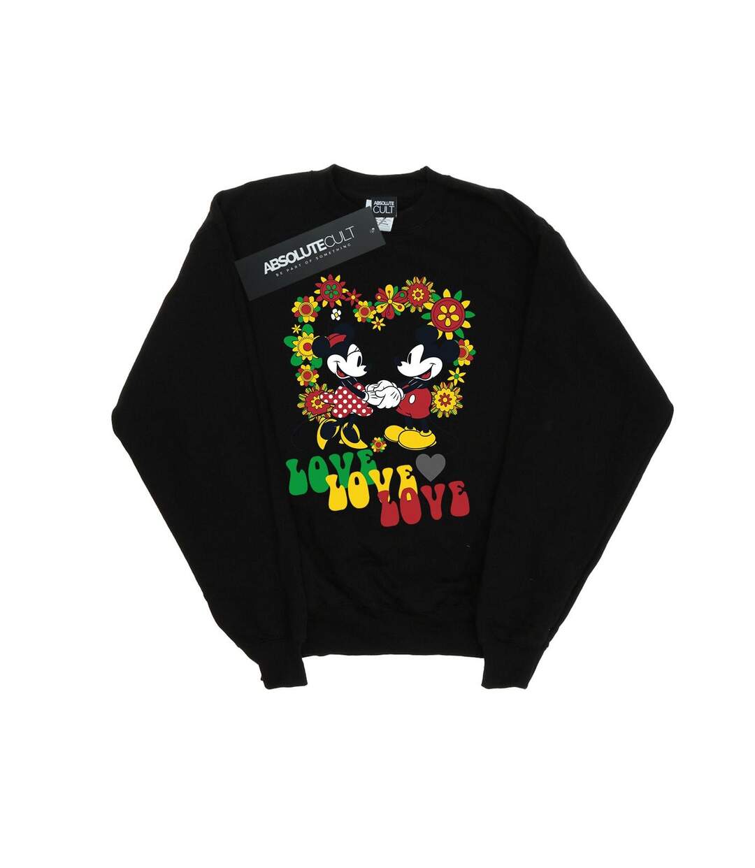 Disney Pull-over Mickey et Minnie Mouse Hippie Love - Femmes/Dames (Noir) - UTBI26871-1