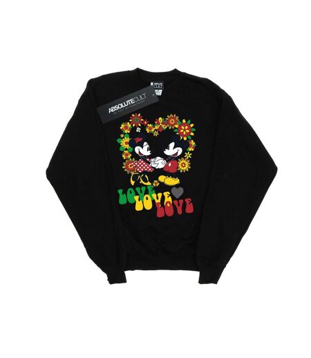 Disney Pull-over Mickey et Minnie Mouse Hippie Love - Femmes/Dames (Noir) - UTBI26871