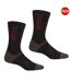 Chaussettes pour bottines de randonnée adulte noir / rouge foncé Regatta-1