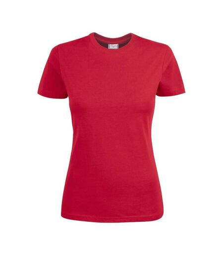 Womens/ladies Heavy T-shirt Red Printer