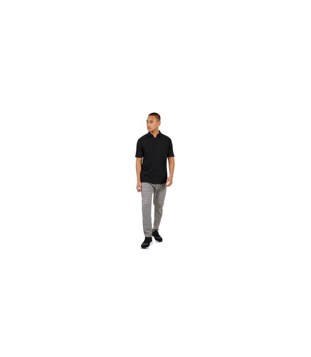Pantalon De Jogging Motif/style À Carreaux Homme Gris Brave Soul-1