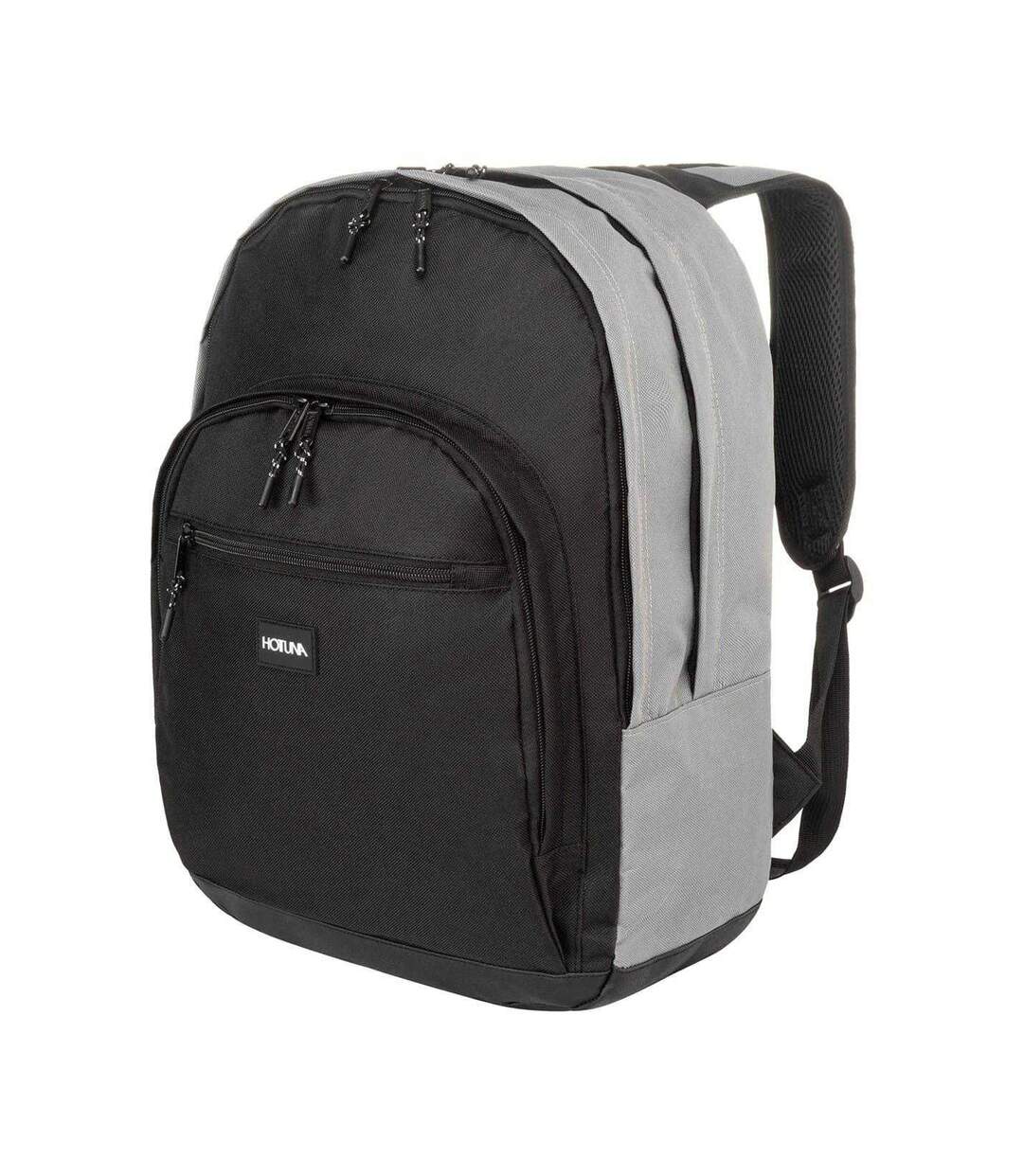 Two Tone Polyester Backpack One Size Grey Marl Hot Tuna-4