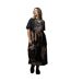 Womens/ladies Bad Angel Midi Tie Dye Smock Dress Black Care Bears-1