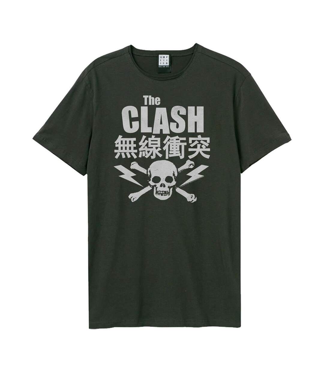 Unisex Adult The Clash T-shirt Charcoal Amplified-1