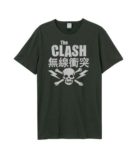 Unisex Adult The Clash T-shirt Charcoal Amplified