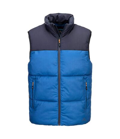 Unisex adult kx3 insulated baffled stitching body warmer quartz/dark navy Portwest