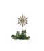 Cimier de Sapin Pailleté Flocon 23cm Or-2