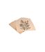 Lot de 20 Serviettes en Pulpe de Bambou Flore 33x33cm Naturel-1