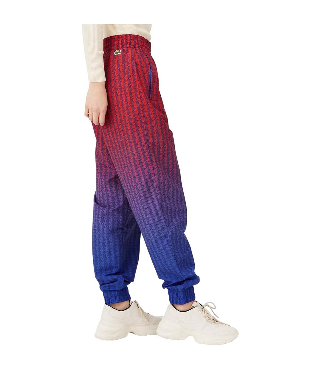 Womens/ladies Gradient Tracksuit Bottoms Red Cobalt Lacoste-3