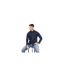 Mens Regular Long-sleeved Shirt Navy Peter Werth-1