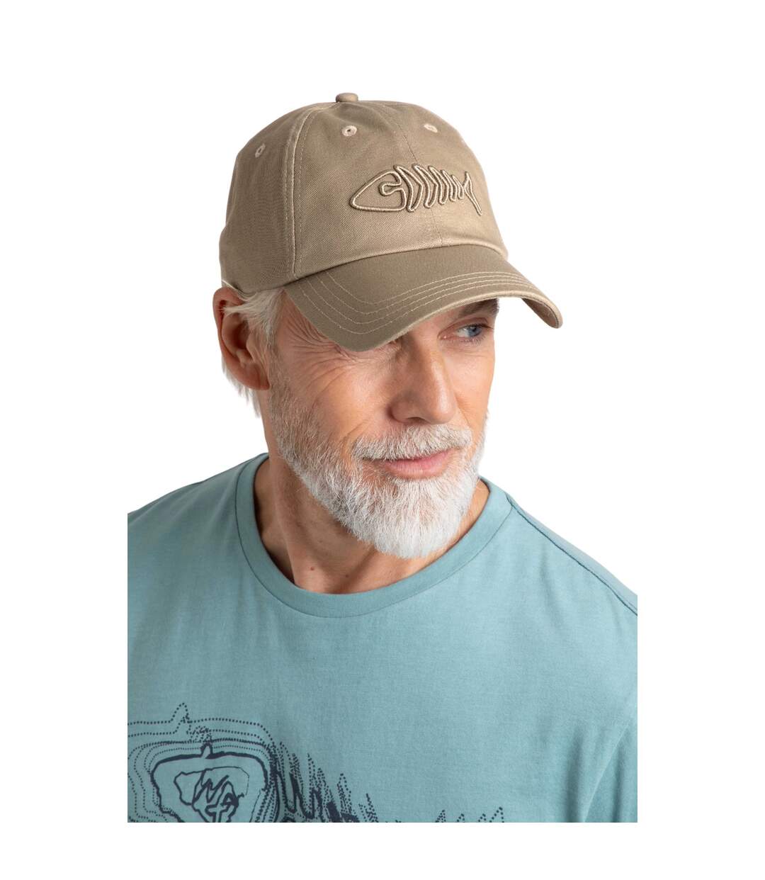 Bude logo twill baseball cap stone Weird Fish-4