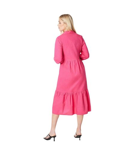 Robe chemisier mi-longue femme framboise Debenhams