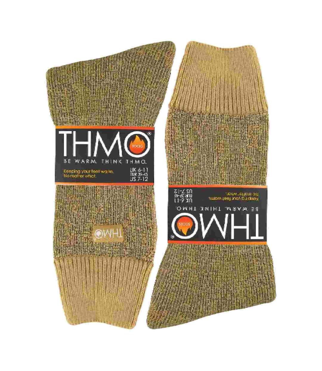 THMO Chaussettes Homme Thermiques Doublé Polaire-2
