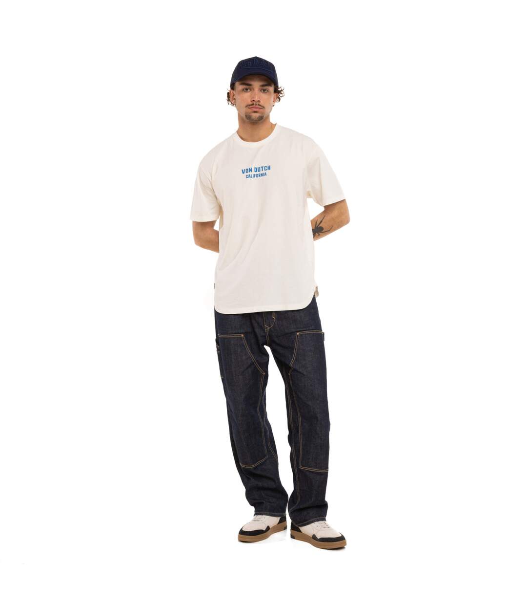 T-shirt homme comfort fit col rond en jersey Trucker Vondutch-5