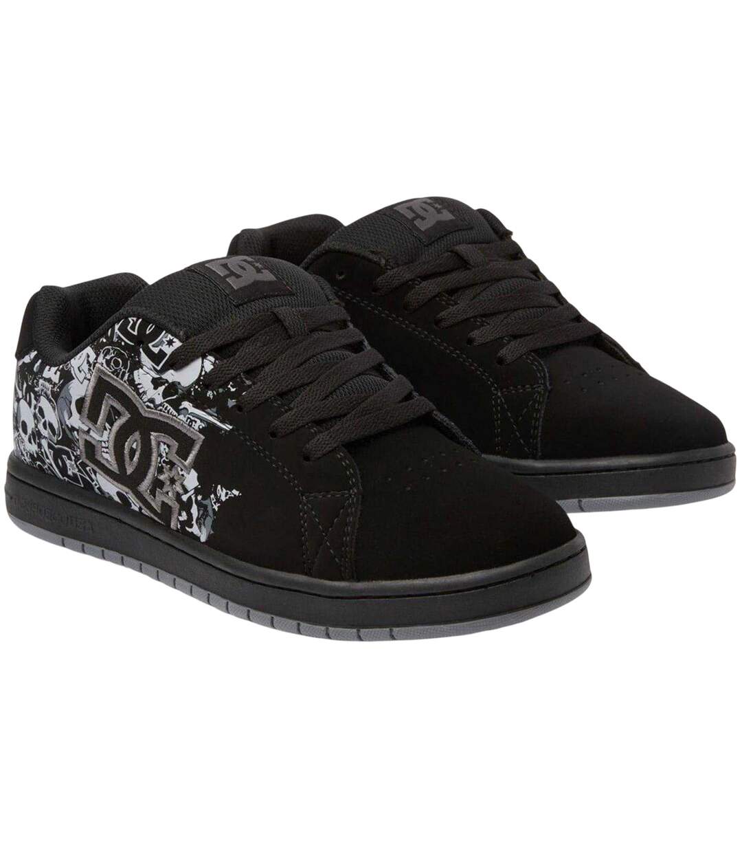 Mens Gaveler Suede Skate Shoes Black Gum DC-1