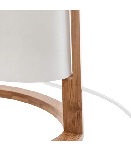 Lampe en bambou Scandi - Diam. 20 cm - Blanc