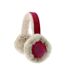 Womens/ladies luxury sheepskin earmuffs one size raspberry Eastern Counties Leather