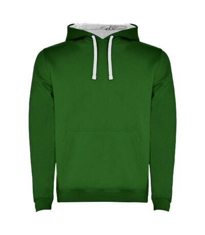 Sweat à capuche urban homme vert kelly / blanc Roly Roly