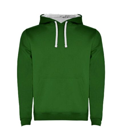 Sweat à capuche urban homme vert kelly / blanc Roly Roly