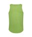 Just Cool Mens Sports Gym Plain Tank/Vest Top (Lime Green)