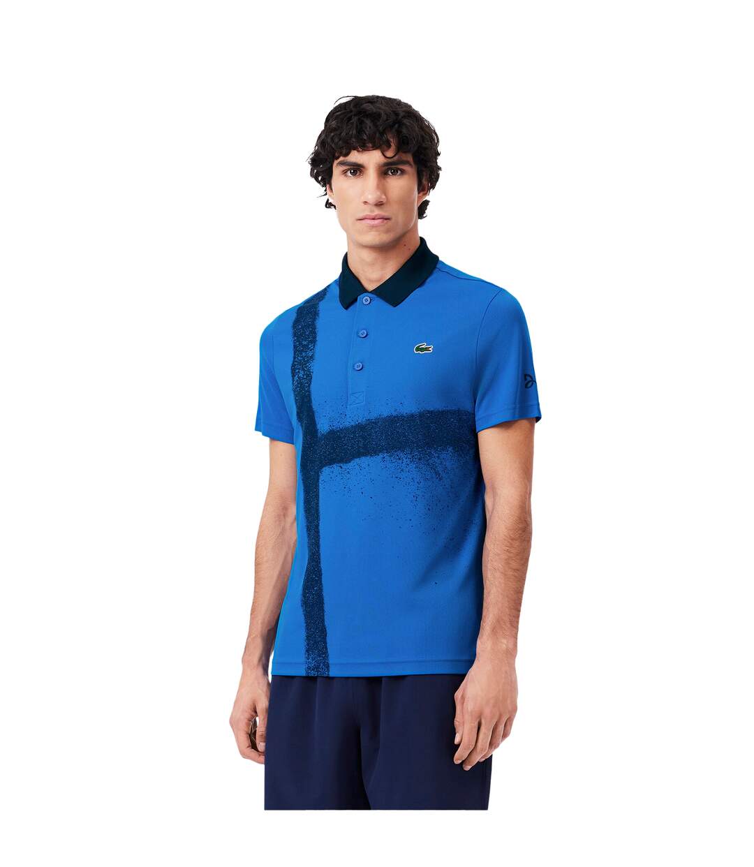 Polo Tennis Novak Djokovic Homme Bleu Lacoste-1