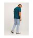 Mens Cropped Logo Cotton Plus T-shirt Deep Teal Jack And Jones-3