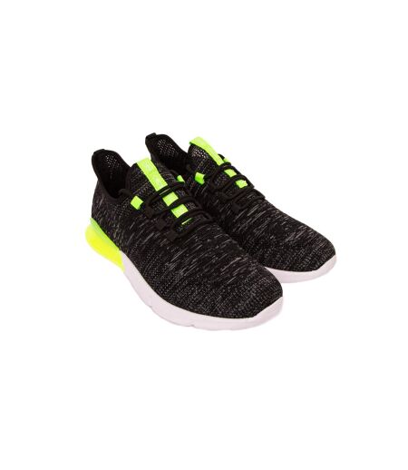 Mens smitlay mve trainers black/green Crosshatch