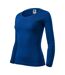 T-shirt Manches Longues Motif/style Uni Femme Bleu Roi Malfini-3