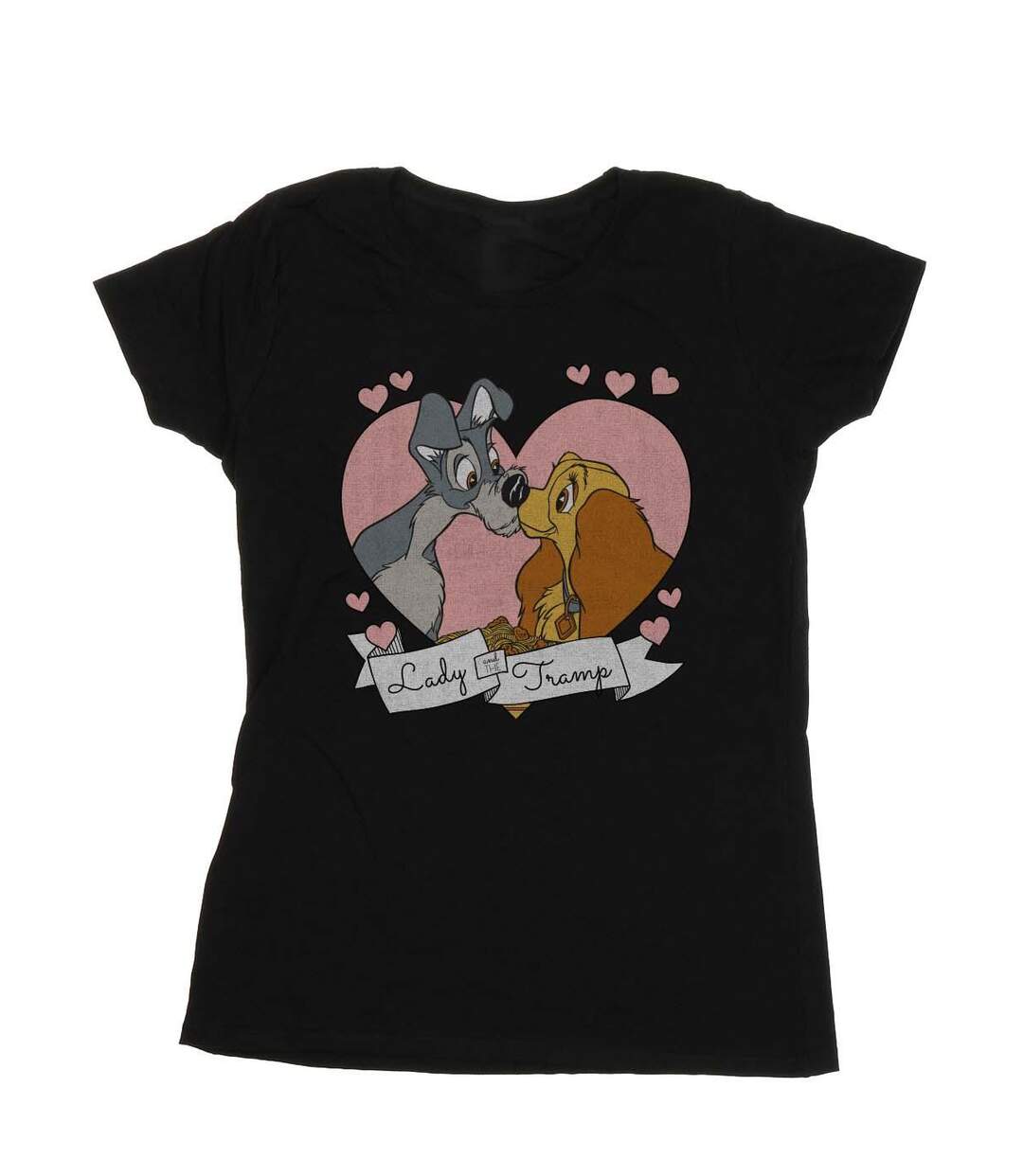 Disney - T-shirt LADY AND THE TRAMP LOVE - Femme (Noir) - UTBI14921-1
