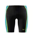 Mens Hyperboom Splice Colour Block Jammer Shorts Black Green Speedo-1