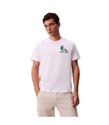 T-shirt Motif/style Logo Homme Blanc Calvin Klein