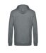 Sweat À Capuche Adulte Gris Foncé Chiné B&C-2