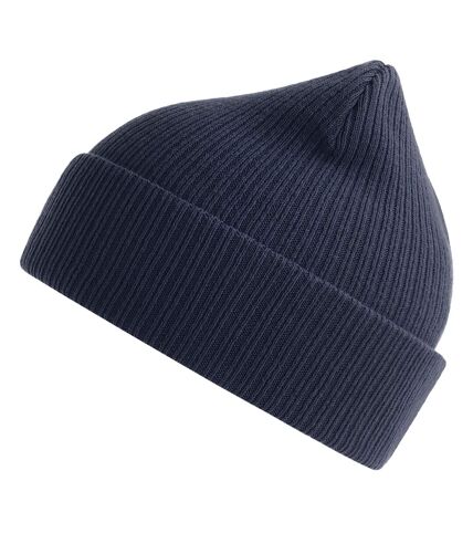 Atlantis Unisex Adult Nelson Ribbed Cotton Beanie (Navy)