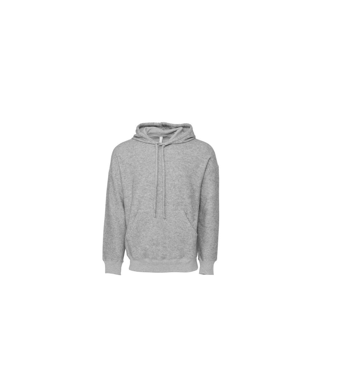 Unisex adult suedette pullover hoodie athletic heather grey Bella + Canvas-1