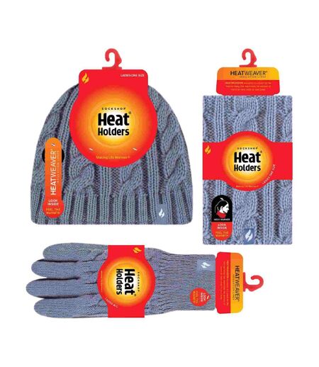 Heat Holders - Ensemble Bonnet Cache-cou Gants Polaire Thermique Femme