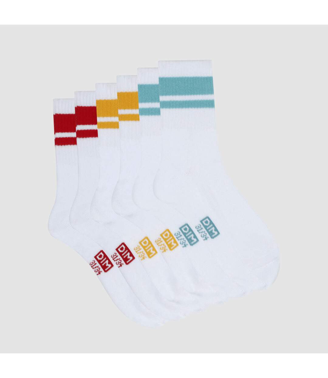 Lot de 3 paires de chaussettes rayées Dim Sport