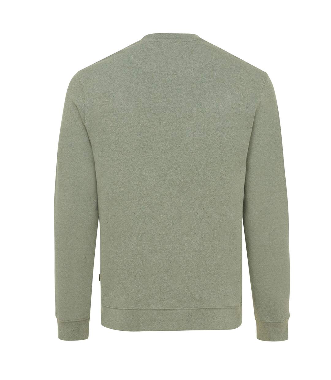 Unisex adult denali recycled cotton undyed sweatshirt heather green Iqoniq-2