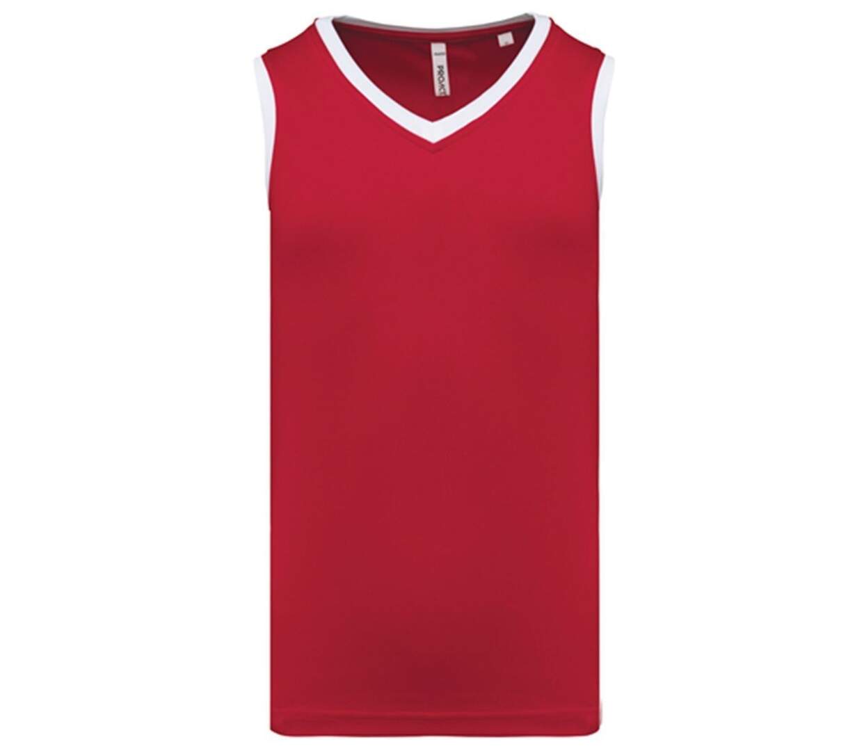 Maillot de basket - Homme - PA4050 - rouge et blanc-1