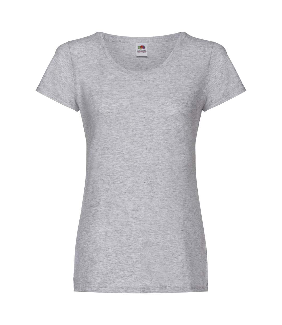 T-shirt Original Femme Gris Chiné Fruit Of The Loom-1