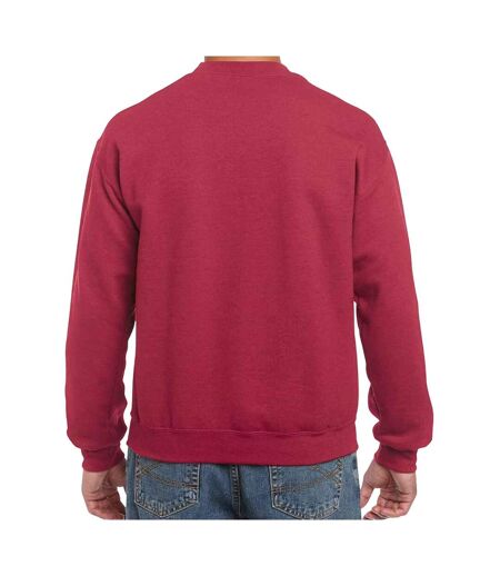 Sweat heavy blend homme rouge foncé chiné Gildan Gildan