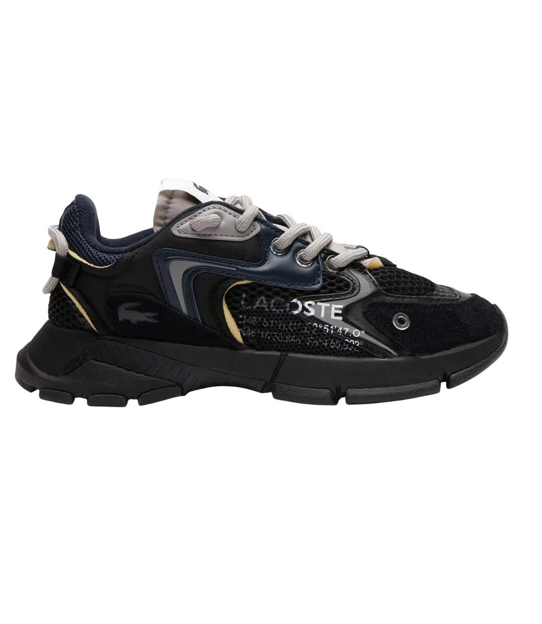 Womens/ladies L003 Neo Trainers Black Lacoste-3
