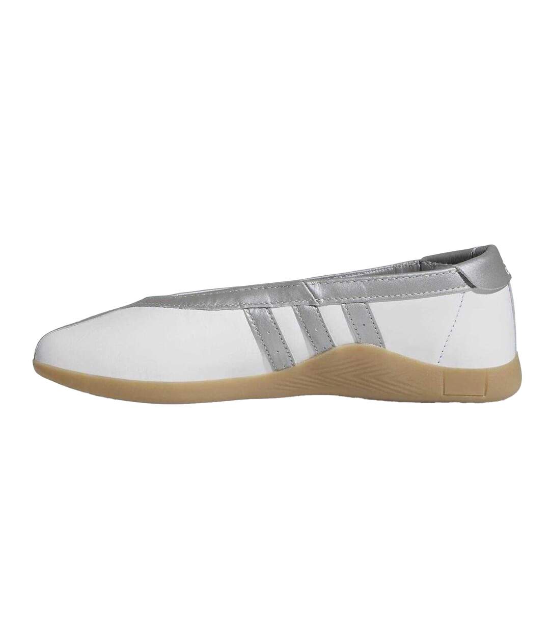 Womens/ladies Taekwondo Mei Leather Shoes Metallic Silver Adidas-3