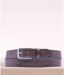 Ceinture en cuir homme en vachette de couleur marron  foncé - Sangle réglable-3