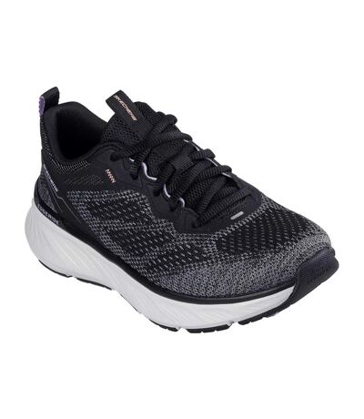 Womens/ladies Edgeride Power Flow Trainers Black Lavender Skechers