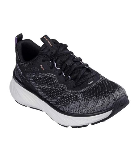 Womens/ladies Edgeride Power Flow Trainers Black Lavender Skechers